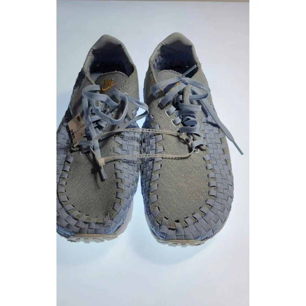 Nike Air Footscape Woven Washed Denim Ice Blue Women's - FV6103-400 Size 10